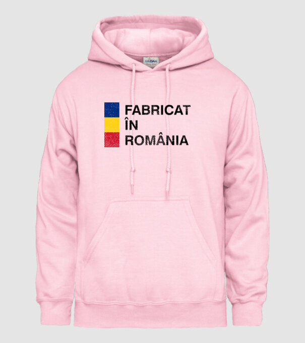 Fabricat în România model roz deschis pe tricou