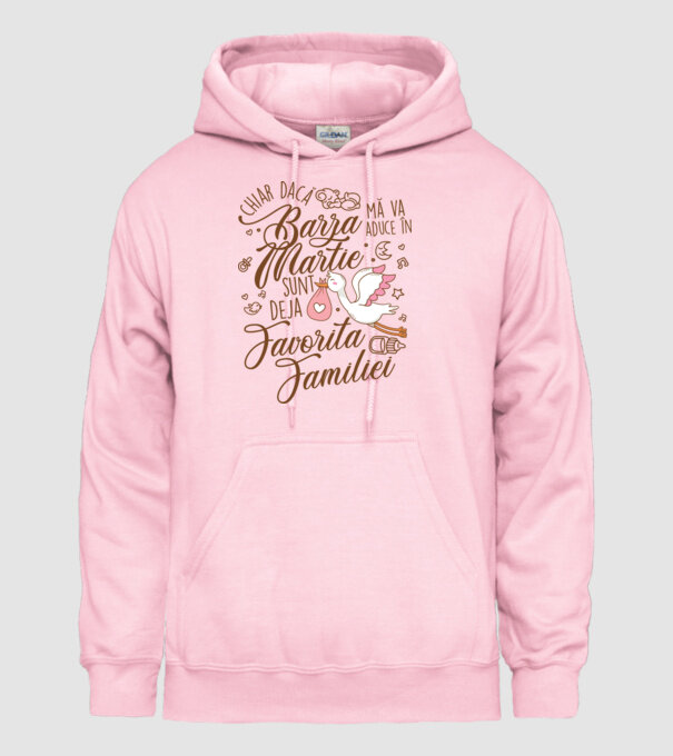 Favorita familiei MARTIE model roz deschis pe tricou