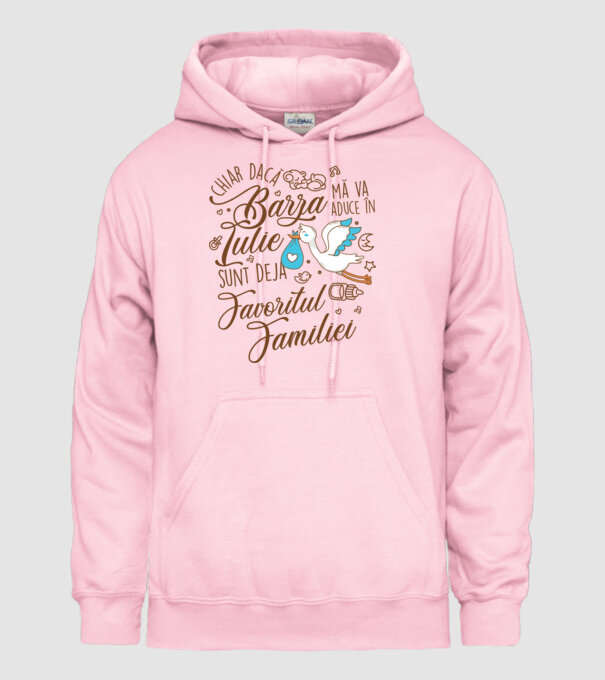 Favoritul familiei IULIE model roz deschis pe tricou