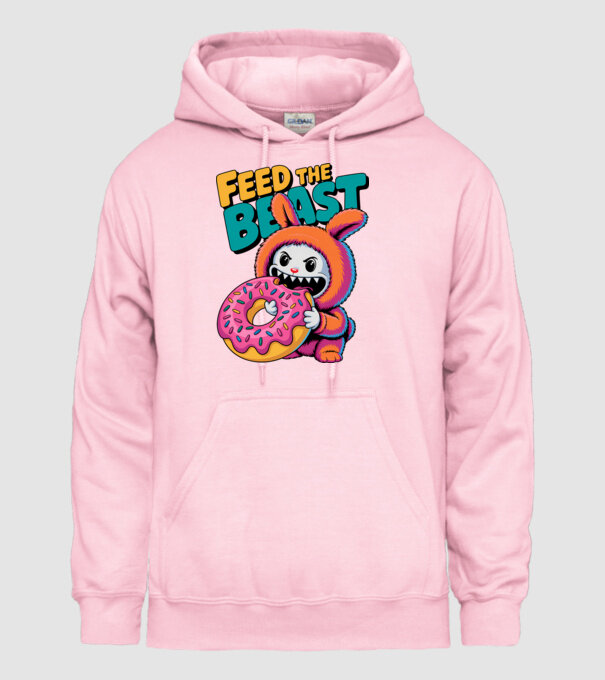 Feed the beast model roz deschis pe tricou