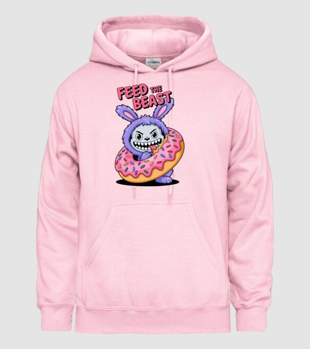 Feed the beast model roz deschis pe tricou