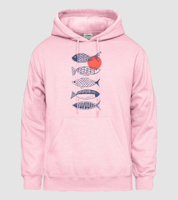 Fish model roz deschis pe tricou