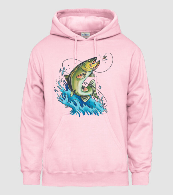 Fish model roz deschis pe tricou