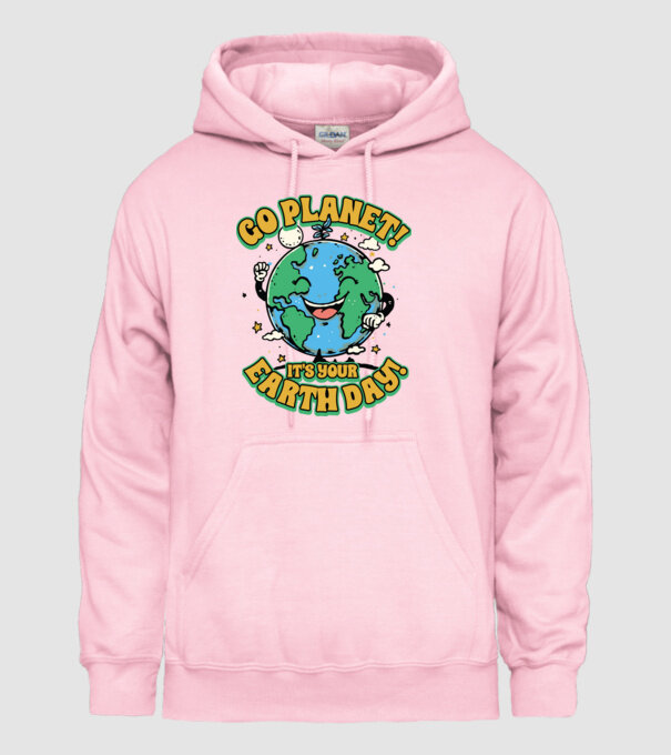 Go planet model roz deschis pe tricou