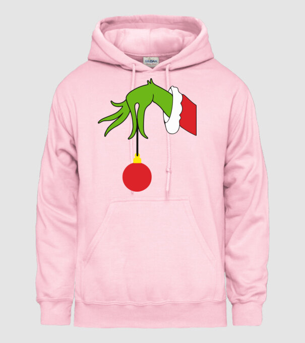 Grinch hand model roz deschis pe tricou