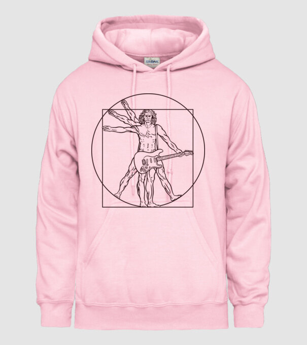 Guitar player model roz deschis pe tricou