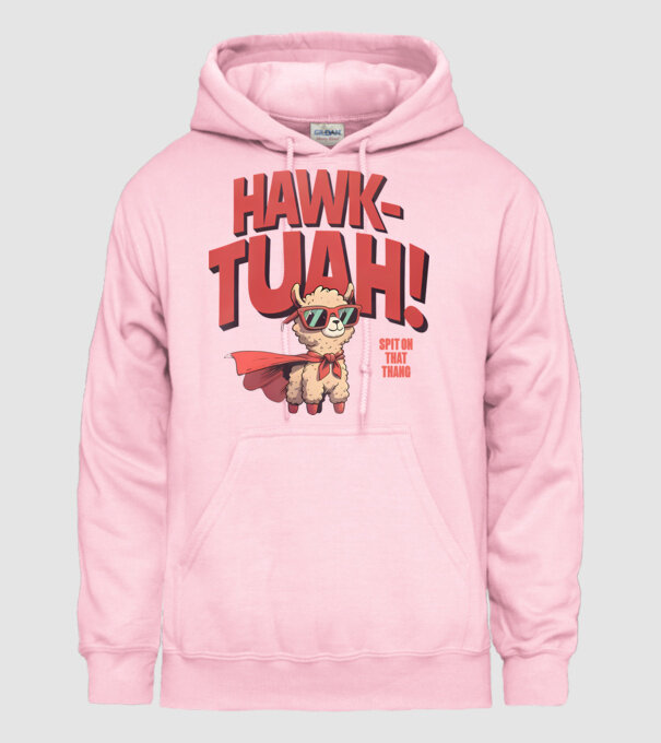 hawk tuah llama spit on that thang model roz deschis pe tricou