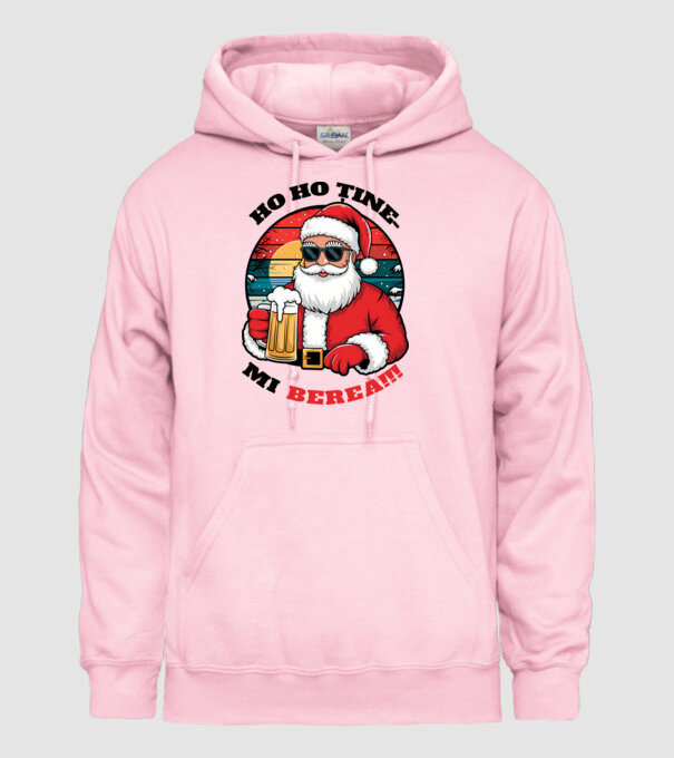 Ho ho ține mi berea! alb model roz deschis pe tricou