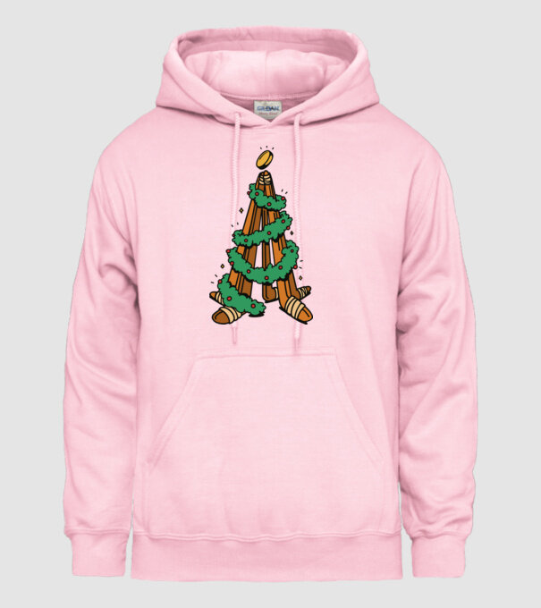 Hockey tree model roz deschis pe tricou