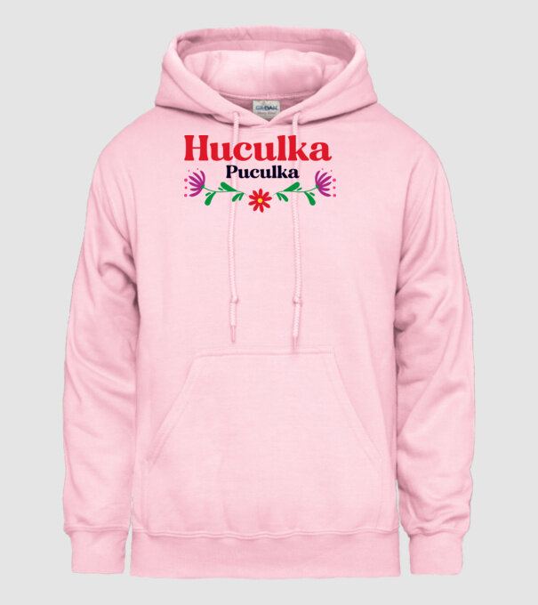 Huculka Puculka model roz deschis pe tricou