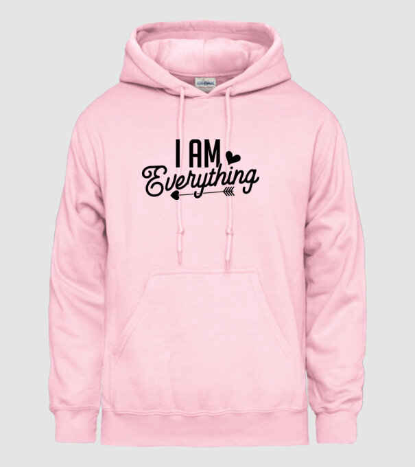 I am everything model roz deschis pe tricou