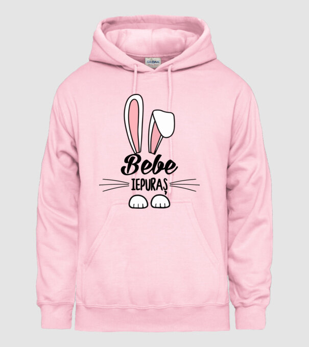 iepuraș bebe model roz deschis pe tricou