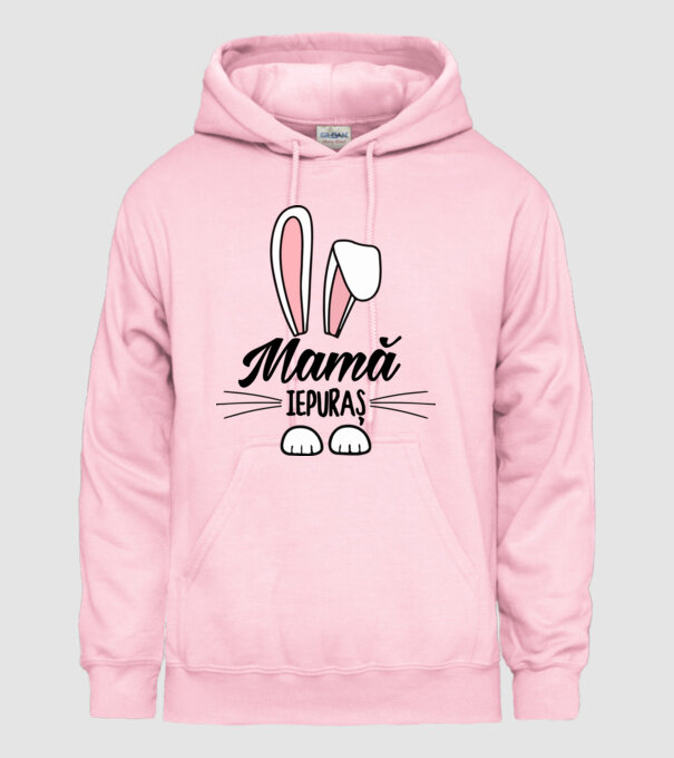 iepuraș mamă model roz deschis pe tricou