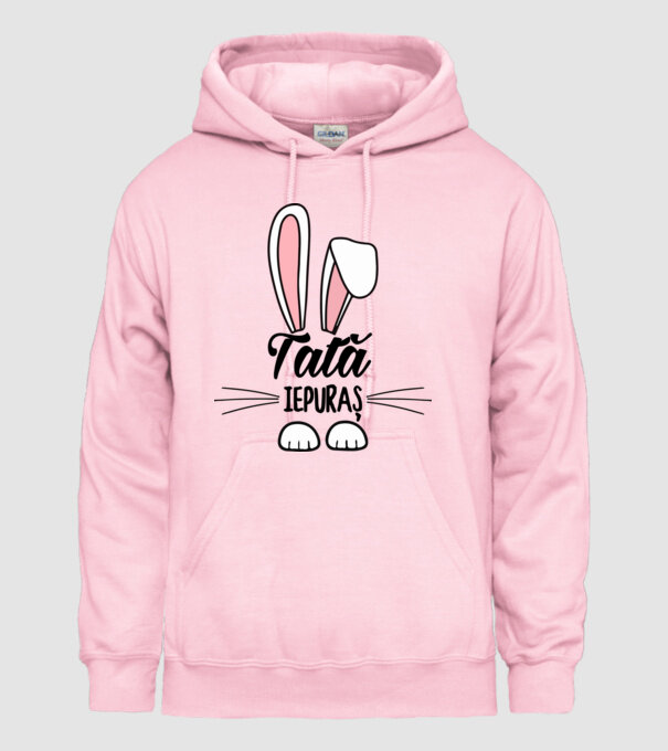 iepuraș tată model roz deschis pe tricou