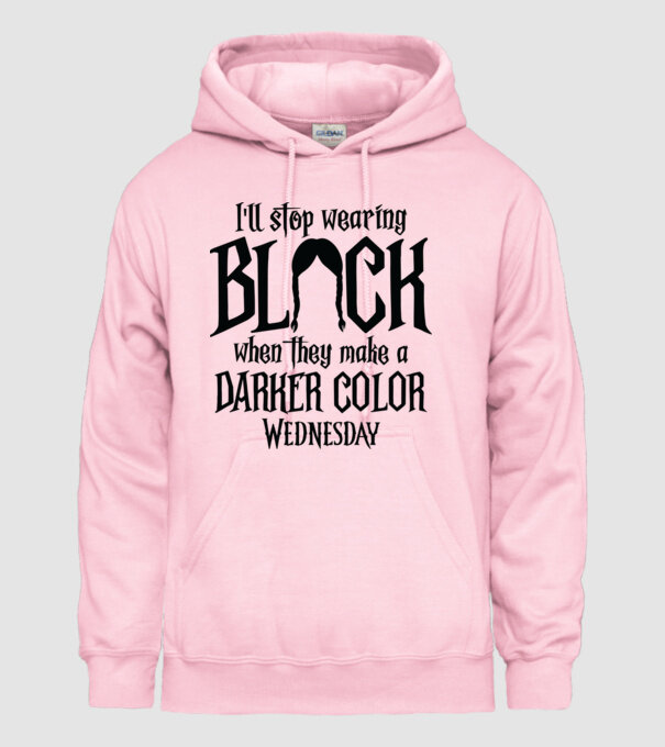 ill stop wearing black model roz deschis pe tricou
