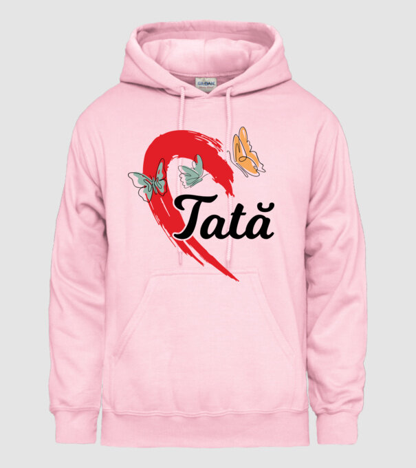 Tată model roz deschis pe tricou