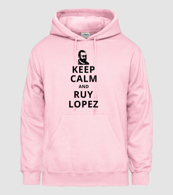 Keep Calm and Ruy Lopez v3 model roz deschis pe tricou