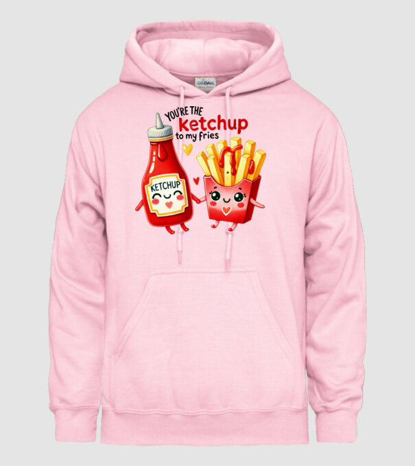 Ketchup to my Fries model roz deschis pe tricou