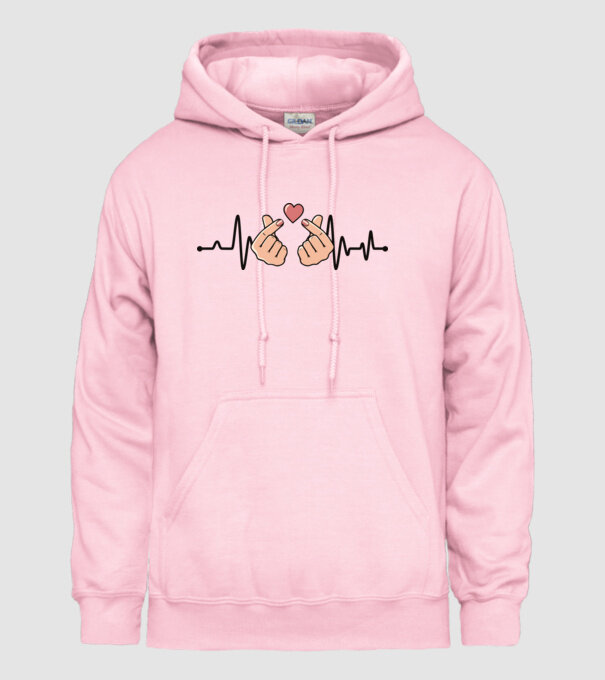Kpop heartbeaT model roz deschis pe tricou