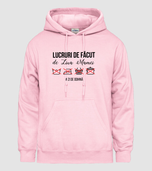 Lucruri de făcut de Ziua Mamei - # zi de odihnă model roz deschis pe tricou