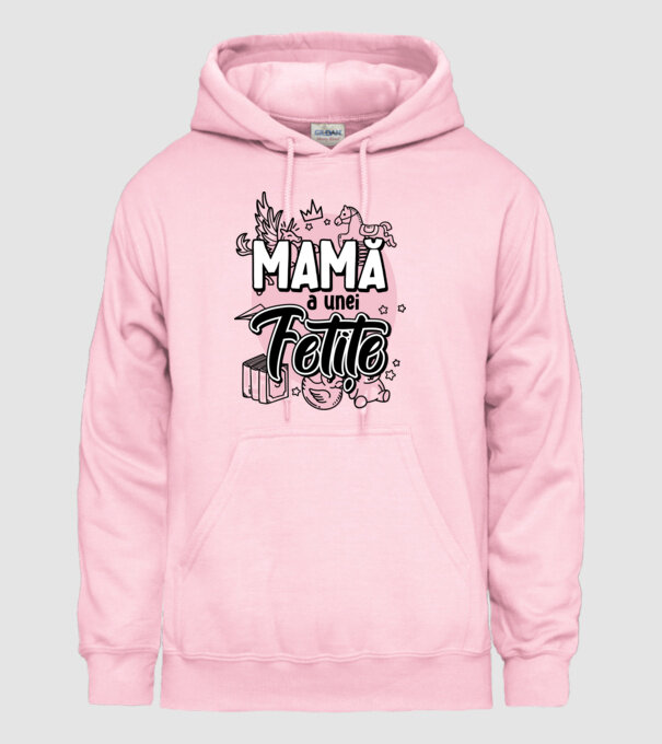 Mamă a unei fetițe model roz deschis pe tricou