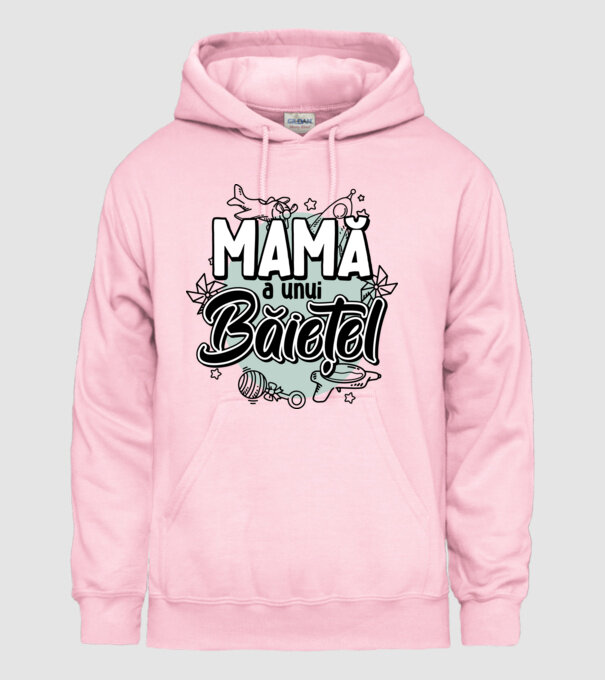 Mamă a unui băiețel model roz deschis pe tricou