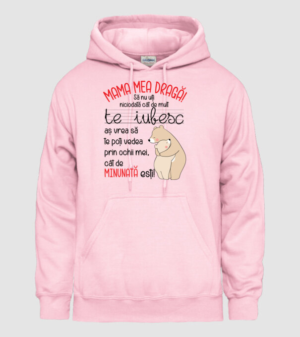 Mama Cât de minunat ești model roz deschis pe tricou