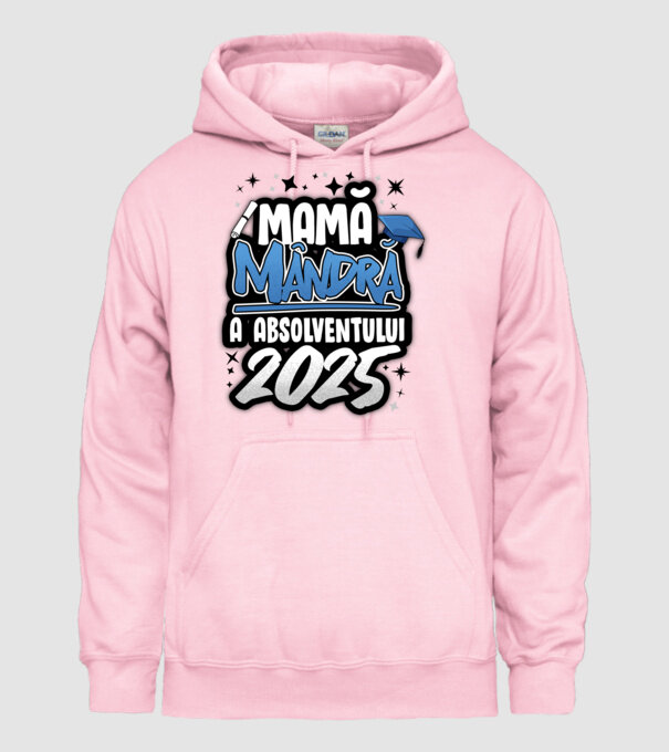 Mamă Mândră a absolventului model roz deschis pe tricou