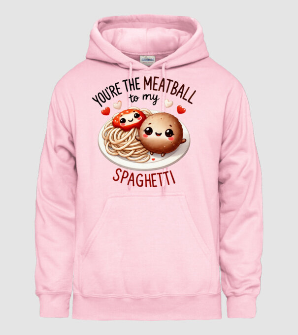 Meatball to my Spaghetti model roz deschis pe tricou