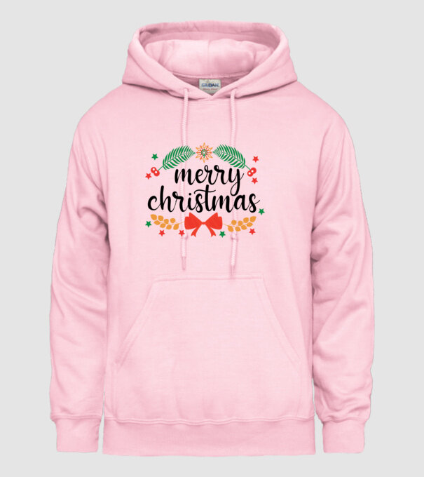 Merry christmas model roz deschis pe tricou