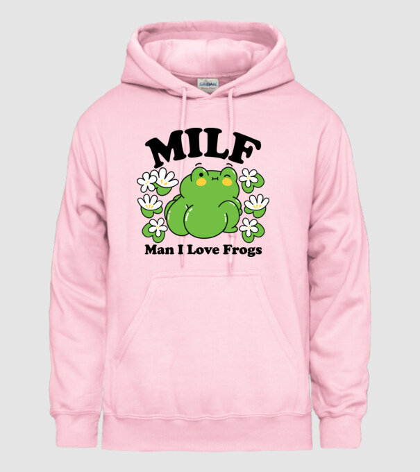 MILF man i love frogs model roz deschis pe tricou