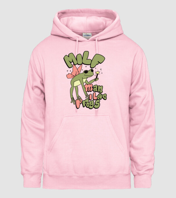 MILF man i love frogs model roz deschis pe tricou