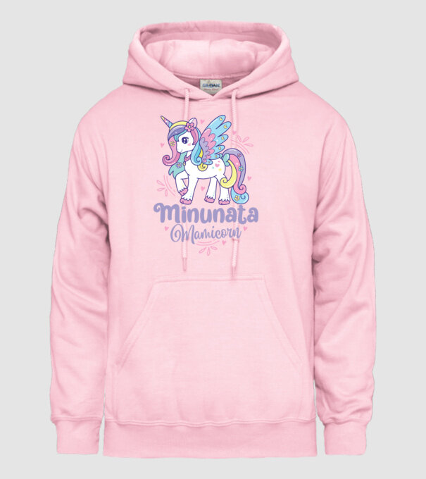Minunata Mamicorn model roz deschis pe tricou