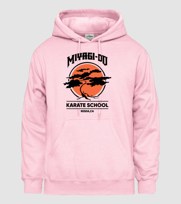 Miyagi-do karate school model roz deschis pe tricou