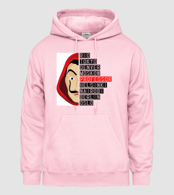 money heist cities model roz deschis pe tricou