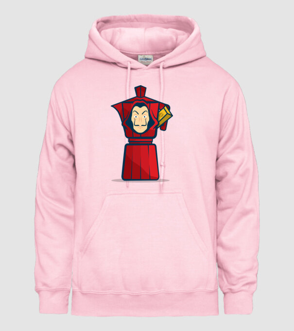 money heist coffee model roz deschis pe tricou