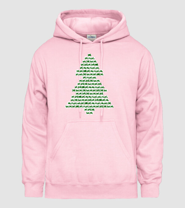 motorbike christtmas tree model roz deschis pe tricou