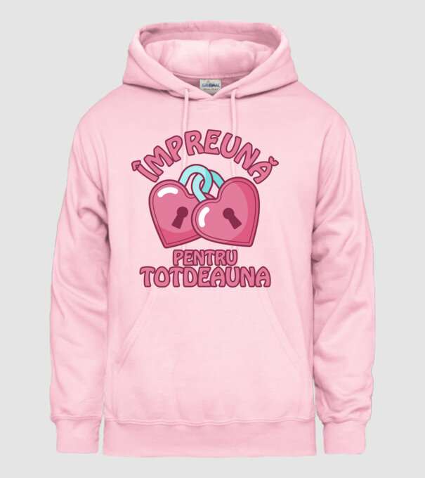 mpreună pentru totdeauna model roz deschis pe tricou