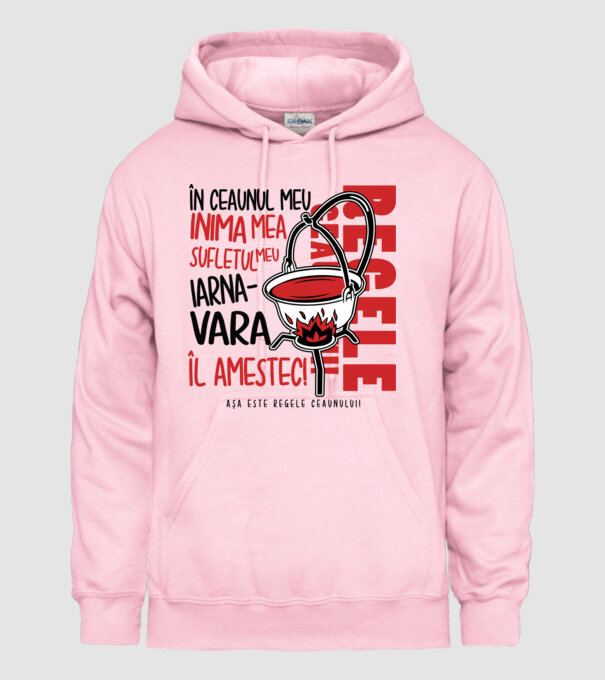 În ceaunul meu - Inima mea - Sufletul meu - Iarna - Vara - Îl amestec - Așa este regele ceaunului! model roz deschis pe tricou