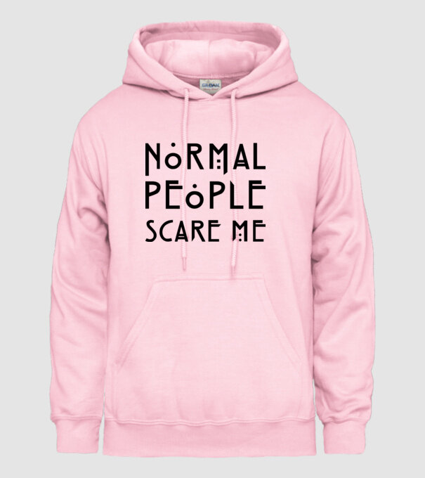 Normal people scare me model roz deschis pe tricou