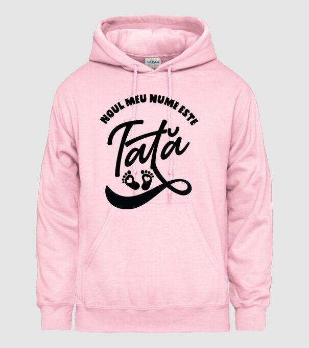 Noul meu nume este Tată model roz deschis pe tricou