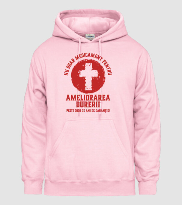 Nu doar medicament pentru ameliorarea durerii, peste 2000 de ani de garanție! model roz deschis pe tricou
