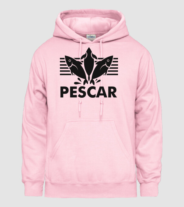 Pescar original model roz deschis pe tricou