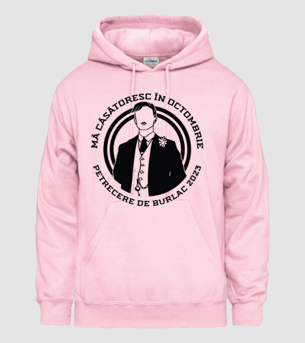 Petrecere de burlac octombrie model roz deschis pe tricou