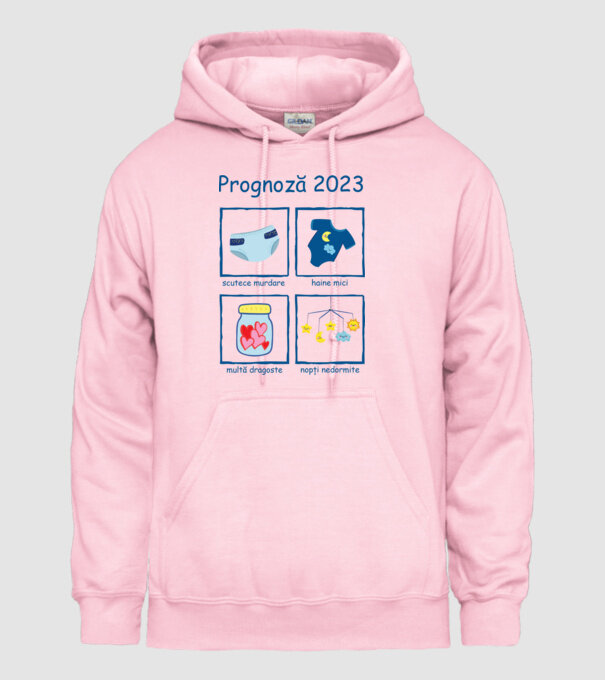 Prognoză 2023 model roz deschis pe tricou