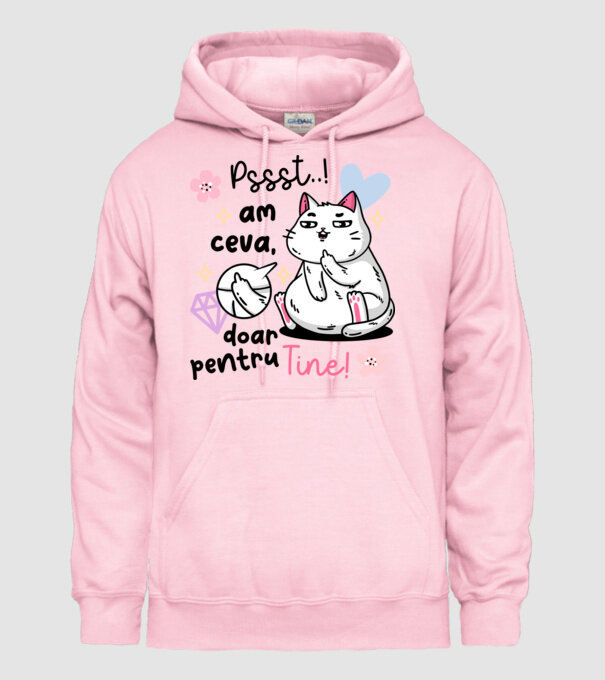 Pssst, am ceva doar pentru tine! model roz deschis pe tricou