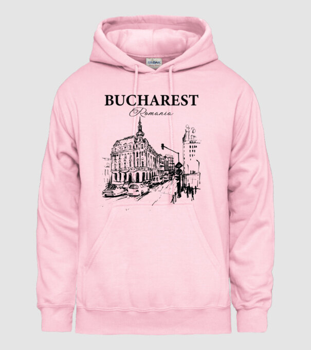 România Bucharest vintage model roz deschis pe tricou