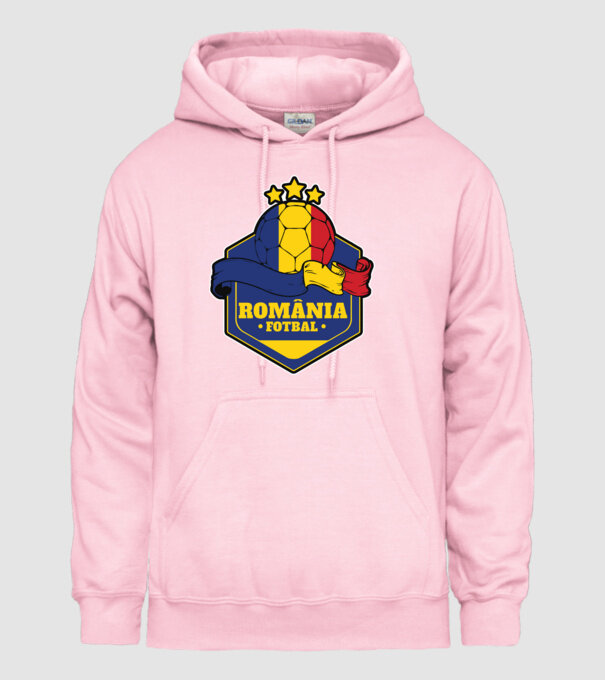 România Fotbal model roz deschis pe tricou