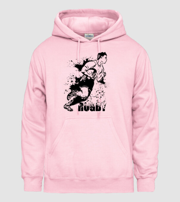 Rugby model roz deschis pe tricou