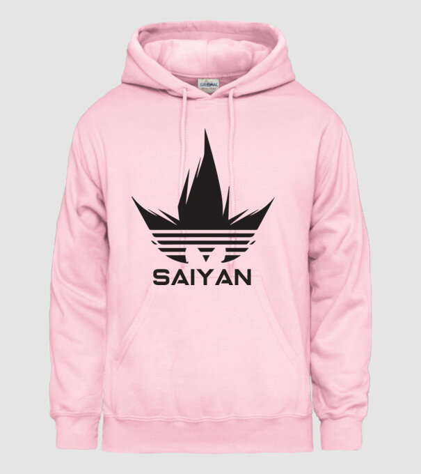 saiyan logo model roz deschis pe tricou